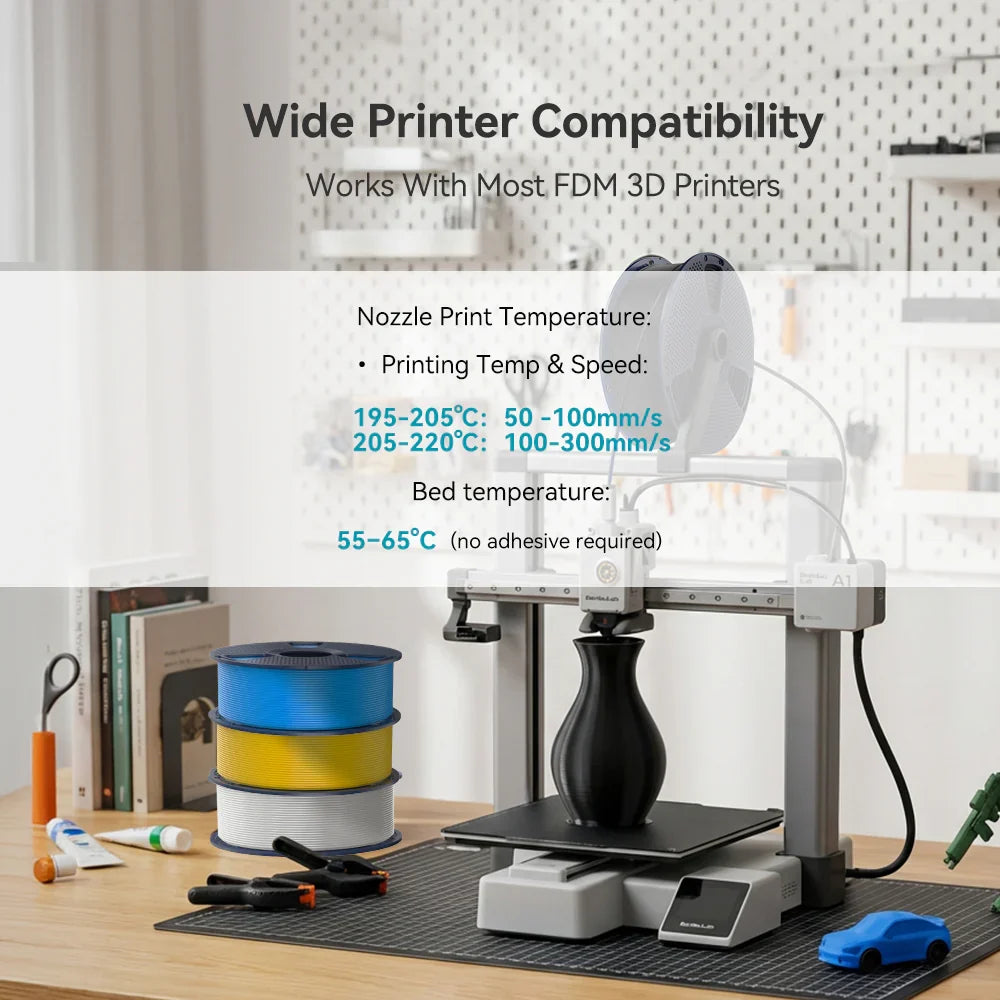 [MOQ: 6KG] PLA+ 2.0, Upgraded PLA+(PLA Plus), 3D Printer Filament 1KG