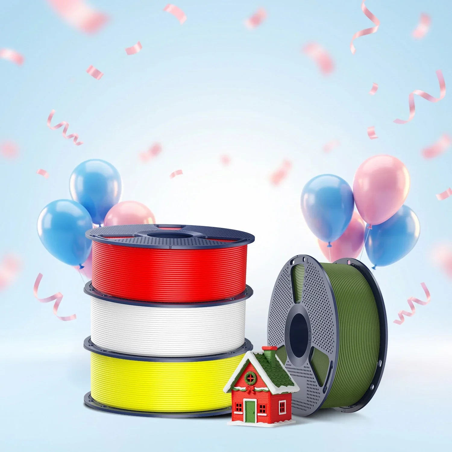 PLA 3D Printer Filament 1KG Spool, Mix & Match Over 6 Rolls Bulk Order