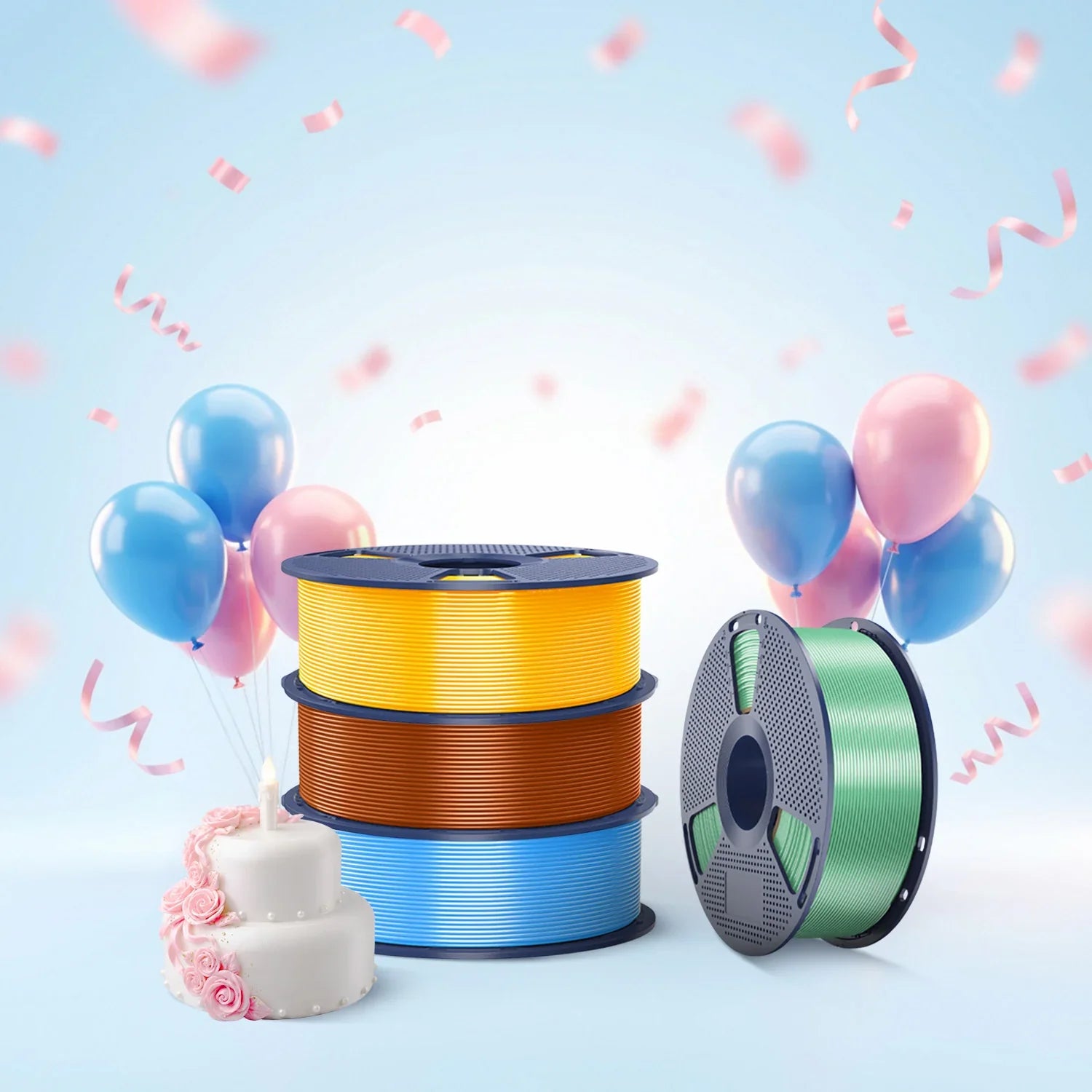 [MOQ: 6KG] SILK 3D Printer Filament 1KG