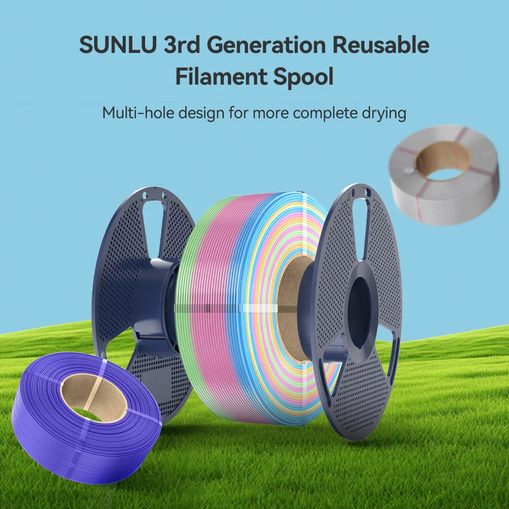 [MOQ: 3KG] PLA, SILK, PETG Rainbow Filament 3D Printer Filament 1KG