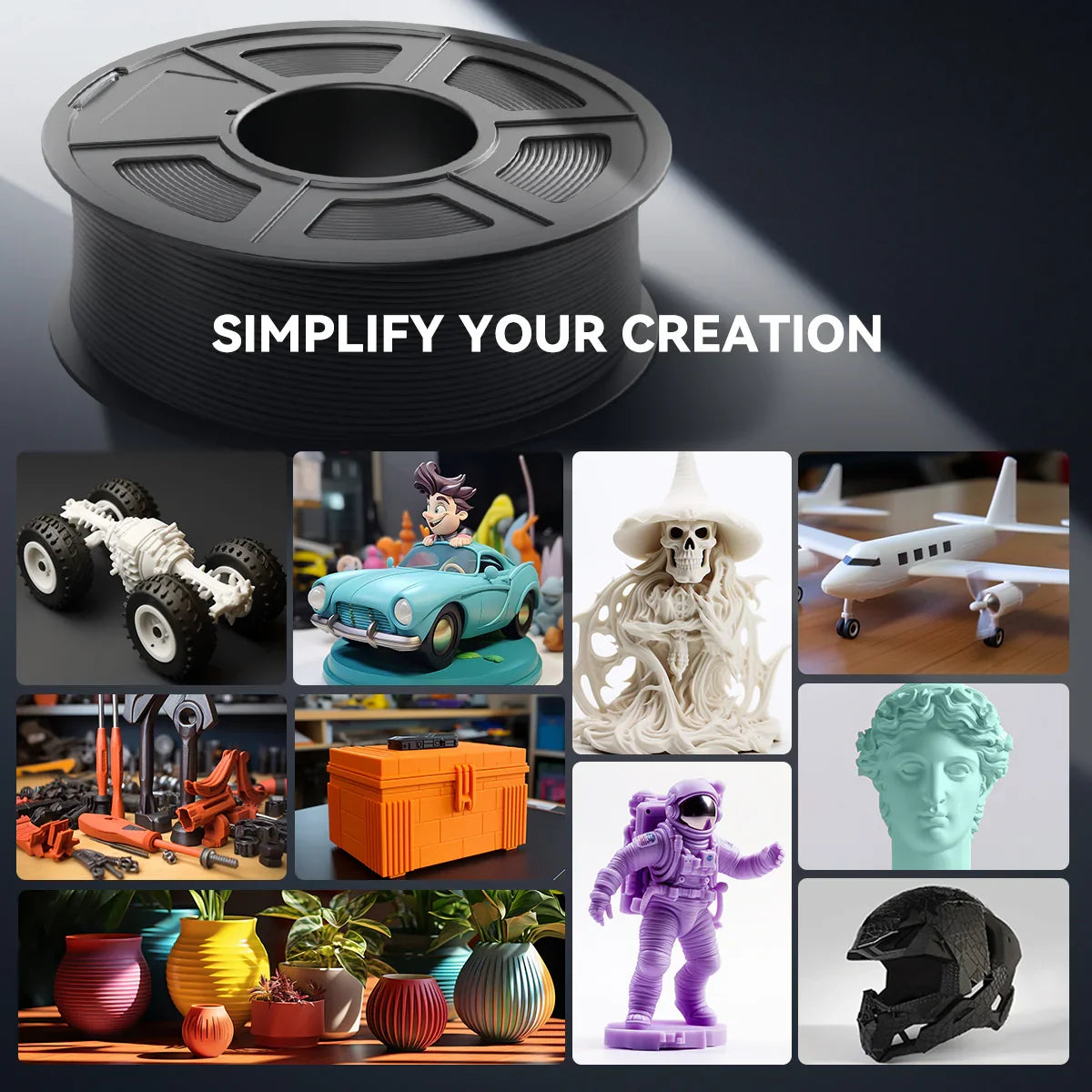 Matte PLA 3KG Large Spool 3D Printer Filament 3KG